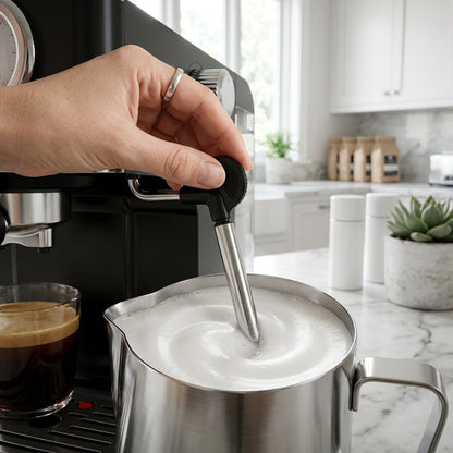 20-Bar Espresso Coffee Machine – 2-in-1 Coffee Maker & Milk Frother with 1350W, 1.2L Tank & Analog Dial