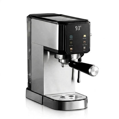 Italian Semi-Automatic Espresso Machine – 1350W Stainless Steel Housing with Steam Function for 3-5 Cups
